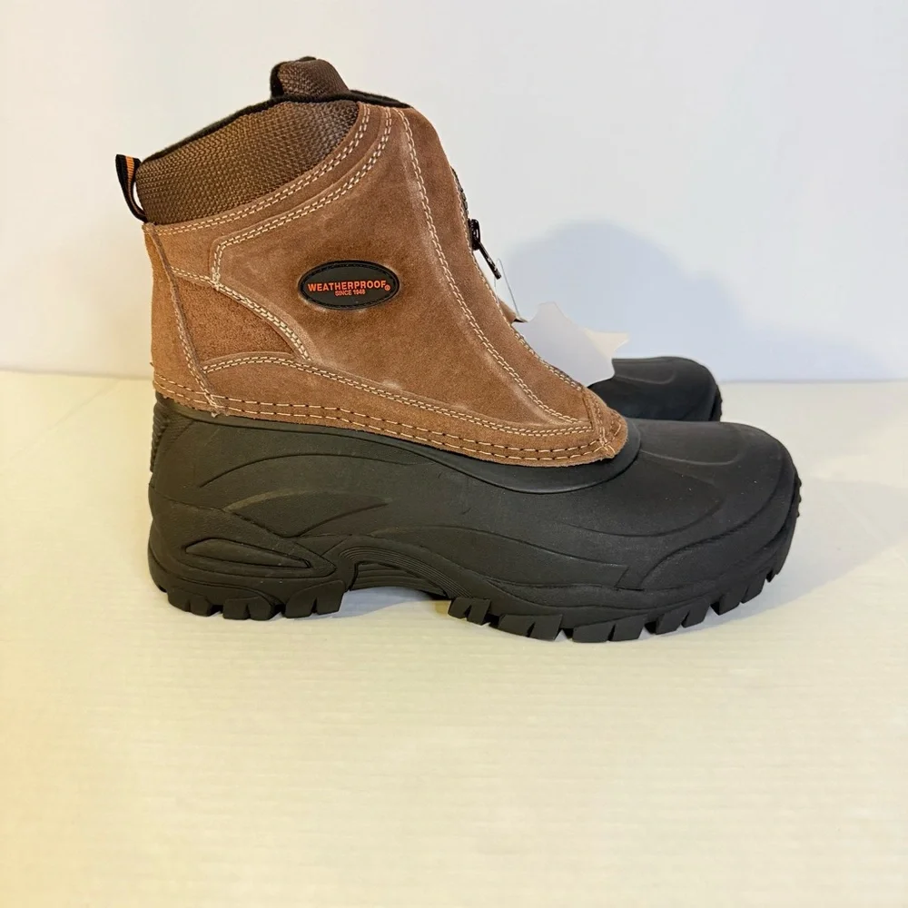 Men’s 9M Weatherproof Thinsulate Taupe Greg Waterproof Shell Suede Boots Winter